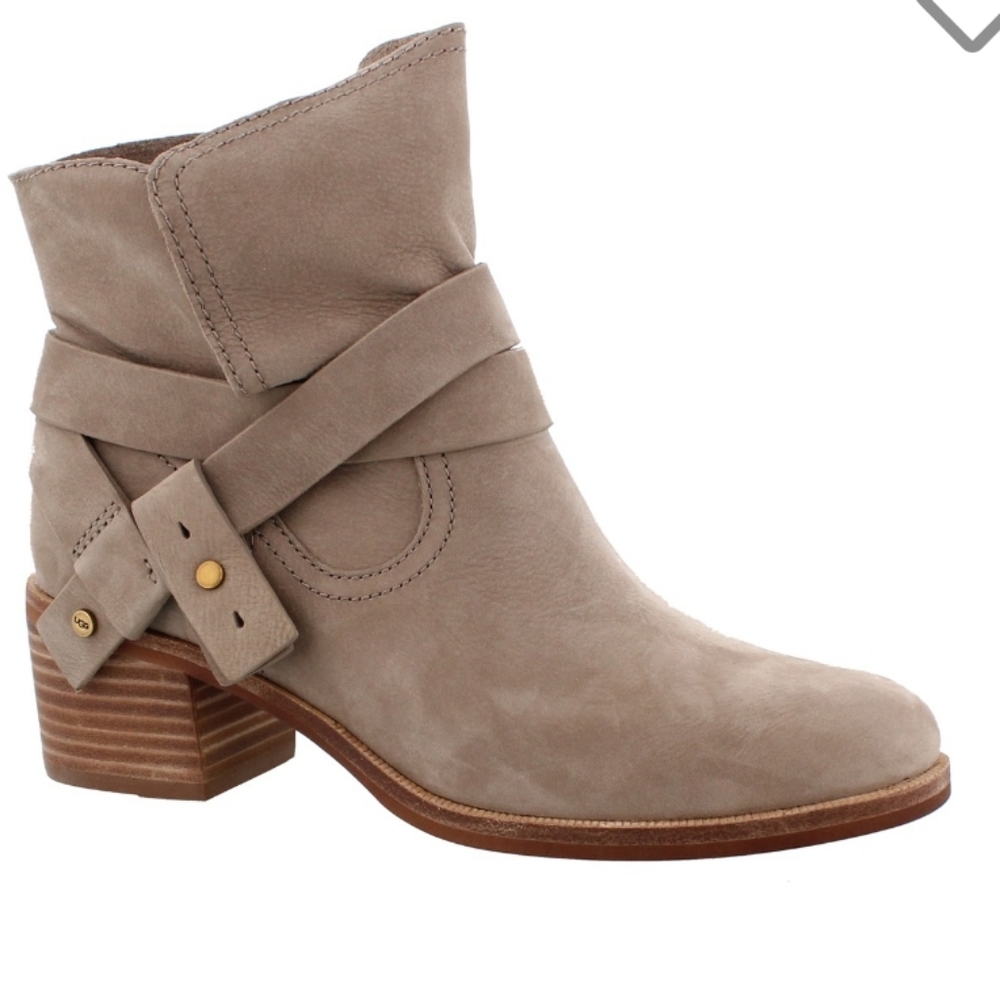 Ugg Elora Suede Ankle Boot in Nubuck size 8.5 Designer Heeled Boot #457